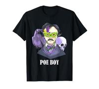 Edgar Allan Poe Boy Mardi Gras Raven Masquerade Humour T-Shirt