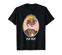 Edgar Allan Poe Boy Mardi Gras Raven Masquerade Humour T-Shirt