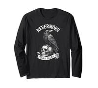 Edgar Allan Poe - Corbeau gothique vintage Nevermore Manche Longue
