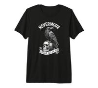 Edgar Allan Poe - Corbeau Gothique Vintage Nevermore T-Shirt Haut de Gamme