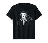 Edgar Allan Poe Corbeau Portrait Art littéraire Gothique T-Shirt