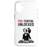 Edgar Allan Poe DJ, Humour littéraire, poe-tential Unlocked Coque pour iPhone 16 Plus