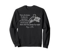 Edgar Allan Poe Dream by Day Raven Citation littéraire Art Sweatshirt