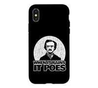 Edgar Allan Poe est drôle Quand il pleut Coque pour iPhone X/XS