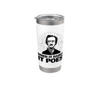 Edgar Allan Poe est drôle quand il pleut Gobelet isotherme en acier inoxydable double paroi