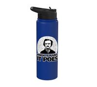 Edgar Allan Poe est drôle quand il pleut Stainless Steel Insulated Water Bottle