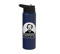 Edgar Allan Poe est drôle quand il pleut Stainless Steel Insulated Water Bottle