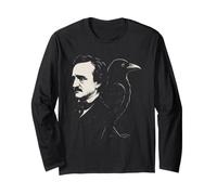 Edgar Allan Poe Éventail de littérature Gothique Dark Poetry Raven Gear Manche Longue