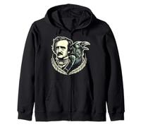 Edgar Allan Poe Éventail de littérature Gothique Dark Poetry Raven Gear Sweat à Capuche