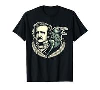 Edgar Allan Poe Éventail de littérature Gothique Dark Poetry Raven Gear T-Shirt