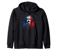 Edgar Allan Poe Fiction d'horreur Drapeau américain Goutte à Goutte Sweat à Capuche