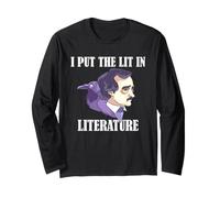 Edgar Allan Poe Littérature Pun I Put The Lit in Literature Manche Longue