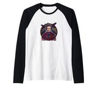 Edgar Allan Poe Nevermore Gothic Vitrail Corbeau Manche Raglan