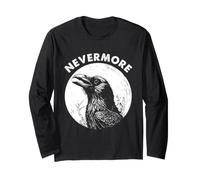 Edgar Allan Poe Nevermore Raven Cimetière Art Gothique Manche Longue