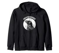 Edgar Allan Poe Nevermore Raven Cimetière Art Gothique Sweat à Capuche