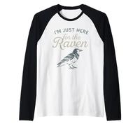 Edgar Allan Poe Nevermore - Style Gothique Macabre - Amateur de Livres Manche Raglan