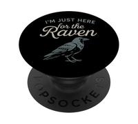 Edgar Allan Poe Nevermore - Style Gothique Macabre - Amateur de Livres PopSockets PopGrip Adhésif