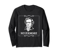 Edgar Allan Poe Portrait Nevermore Art littéraire Gothique Manche Longue