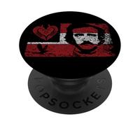 Edgar Allan Poe Raven Drapeau Gothique en Forme de cœur PopSockets PopGrip Adhésif