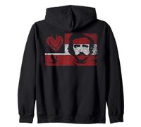 Edgar Allan Poe Raven Drapeau Gothique en Forme de cœur Sweat à Capuche