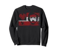 Edgar Allan Poe Raven Drapeau Gothique en Forme de cœur Sweatshirt