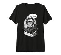 Edgar Allan Poe Raven Littérature Gothique Poésie Macabre T-Shirt Haut de Gamme