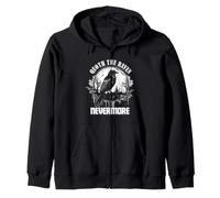 Edgar Allan Poe Raven Nevermore Emblème Gothique Livre Sweat à Capuche