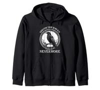 Edgar Allan Poe Raven Nevermore Emblème Gothique Livre Sweat à Capuche