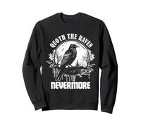 Edgar Allan Poe Raven Nevermore Emblème Gothique Livre Sweatshirt