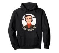 Edgar Allan Poe Stay Poesitive Raven Gothic Humour Art Sweat à Capuche