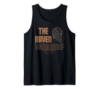 Edgar Allan Poe The Raven Midnight Dreary Poème Citation Débardeur