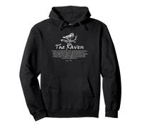 Edgar Allan Poe The Raven Midnight Dreary Poème Citation Sweat à Capuche