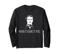 Edgar Allan Poe When It Rains It Poes Humour littéraire Manche Longue