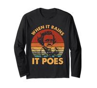 Edgar Allan Poe When It Rains It Poes Humour littéraire Manche Longue