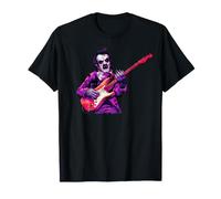 Edgar Allen Poe Loup-Garou Jouant de la Guitare Horreur Alt Goth Band T-Shirt