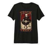 Edgar Allen Poe Trick Or Treat Devil Angel Jeu de Cartes T-Shirt Haut de Gamme