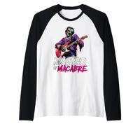 Edgar Allen Poe Zombie Jouant de la Guitare Master of Macabre Alt Manche Raglan