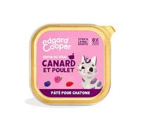 Edgar & Cooper - Pâtée Junior Savoureuse au Poulet et Canard, Texture Fondante, 85g - Lot de 6