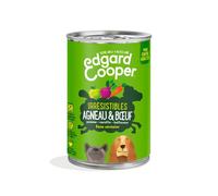 Edgard & Cooper Boite Patée Chien Adulte sans Cereales Nourriture Naturelle 400g Agneau/Boeuf Frais, Alimentation Saine Savoureuse et Equilibrée, Protéines de Qualité Supérieure