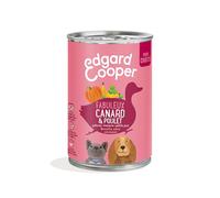 Edgard & Cooper Boite Patée Chiot Chien Junior sans Cereales Nourriture Naturelle 400g Canard/Poulet Frais, Alimentation Saine savoureuse et équilibrée, Protéines de qualité supérieure