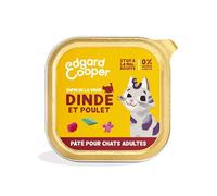 Edgar & Cooper - Pâtée Savoureuse Dinde-Poulet sans Céréales, Digestion Optimale (Boîte 85g) - Lot de 6 - Vendu par Lot