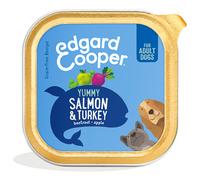 Edgard & Cooper Nourriture humide pour chiens adultes Pâté chiens naturels sans céréales 150 g x 11 saumon et dinde frais, alimentation saine savoureuse et équilibrée, viande fraîche