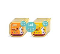 Edgard & Cooper Barquette Boite Paté Chat sans Cereales Nourriture Naturelle (Poulet, 85g x 16) + Barquette Boite Paté Chat sans Cereales Nourriture Naturelle (Dinde/Poulet, 85g x 16)