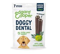 Edgard & Cooper - Bâtonnets dentaires pour adultes - Sans céréales, eucalyptus et pommes savoureuses - Barre d'hygiène buccale pour grands chiens (1 pièce)