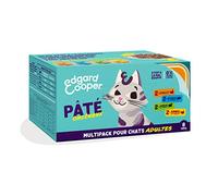 Edgard & Cooper Boite Paté Chat sans Cereales Nourriture Naturelle, Alimentation Saine savoureuse et équilibrée, Protéines de qualité supérieure (Multipack, NEW - 85g x 8 - Poulet/Saumon/Dinde/Agneau)