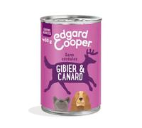 Edgard & Cooper Boite Patée Chien Adulte sans Cereales Nourriture Naturelle Gibier/Canard Frais, Alimentation Saine Savoureuse et Equilibrée, Protéines de Qualité Supérieure - 400g