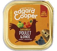 EDGARD&COOPER Chien Adulte edgard & cooper Naturelle sans céréales Poulet & Dinde - La barquette de 100g