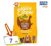 Edgard Cooper Croquettes Chien Adulte Chiens Bio Poulet et Dinde 7 Kg