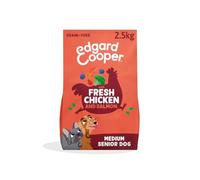 Edgard & Cooper Croquettes Chiens âgés Senior Nourriture sèche sans céréales Aliments naturels 2,5 kg Poulet et Saumon Frais, Alimentation complète, Saine et équilibrée pour Chiens de Toutes Tailles