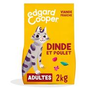 Edgard Cooper Croquettes pour Chat Stérilisé, Adulte, Dinde & Poulet 2kg, Sans céréales, Viande fraîche, Nourriture naturelle, Croquette Riche en protéines, Sans sucres ajoutés